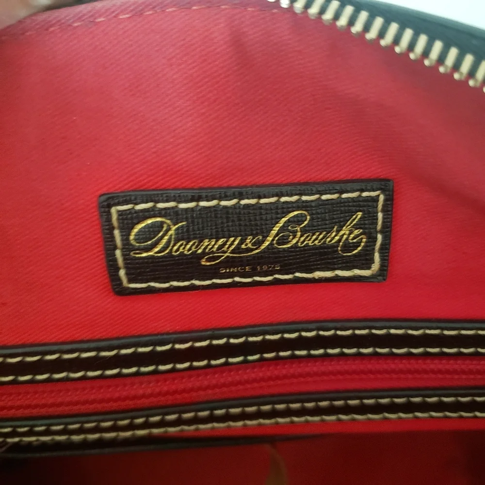 DOONEY & BOURKE Saffiano Leather Darcy Satchel Double Handles Removable Strap - Picture 13 of 16